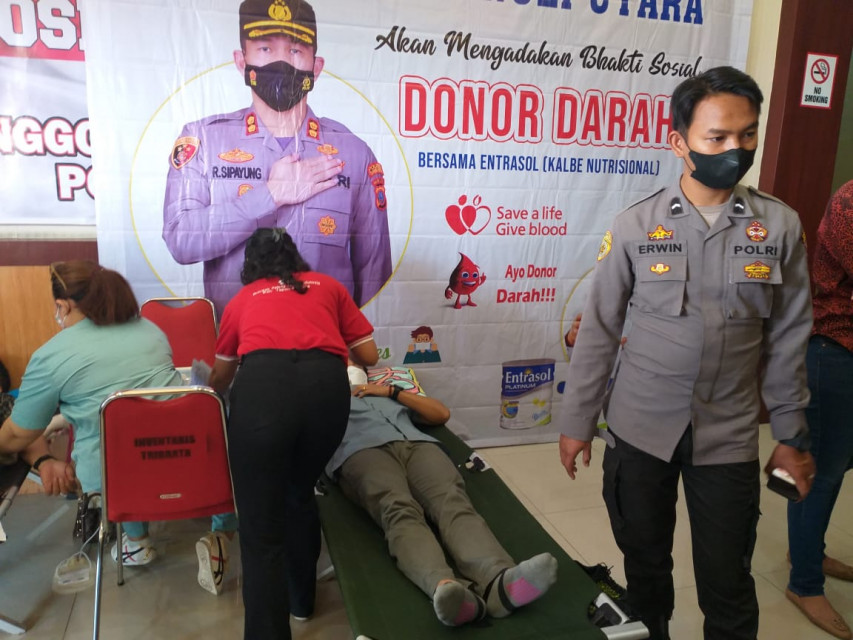 Polres Taput Sumbang 83 Kantung Darah ke PMI