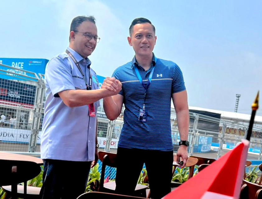 Anies sambut AHY nonton formula E